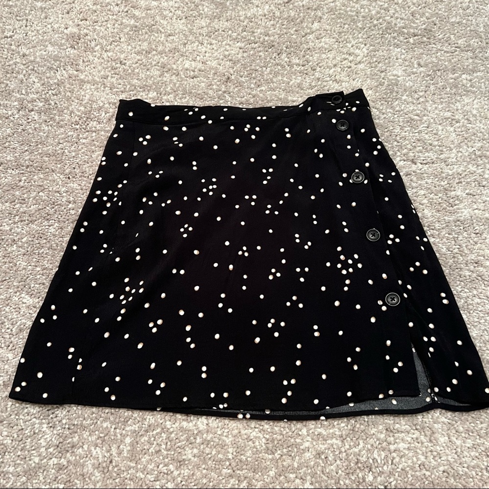 Polka dot wrap skirt